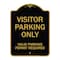 Signmission Parking Area Visitors Parking Only-Valid Parking Permit Required, Black & Gold, A-DES-BG-1824-23470 A-DES-BG-1824-23470 - alternate 1